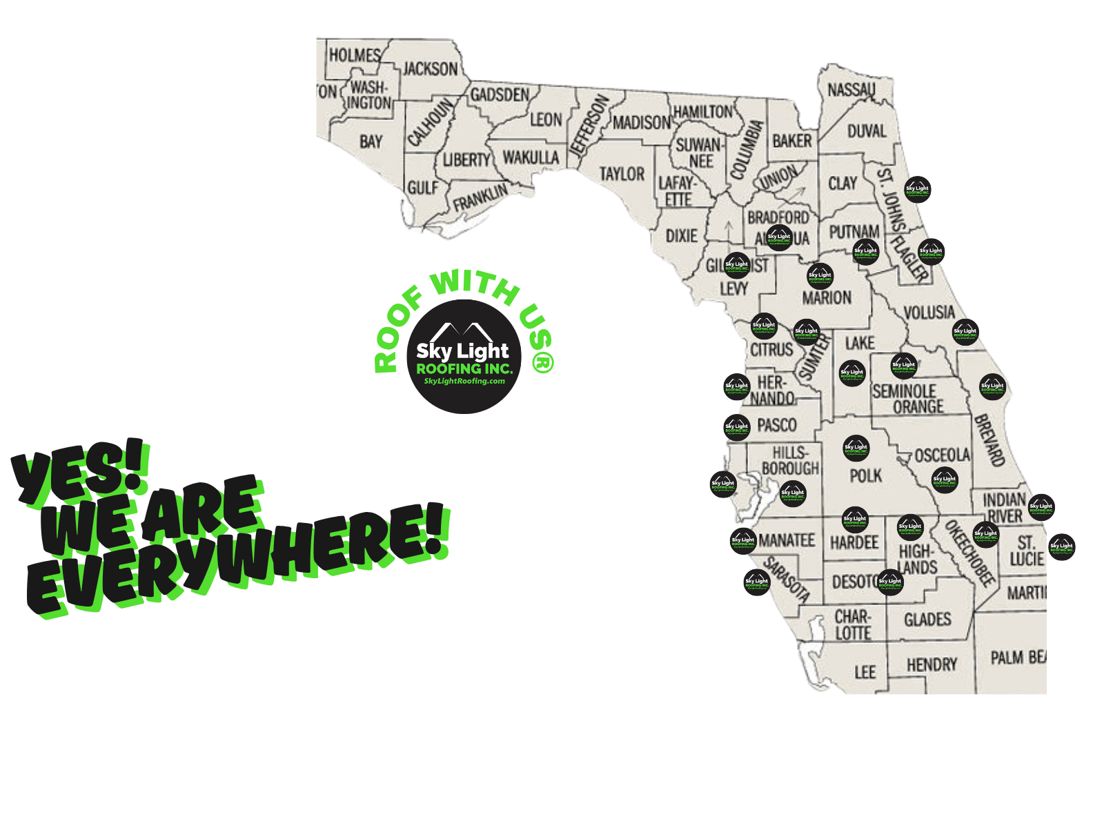 Map of Central Florida service area